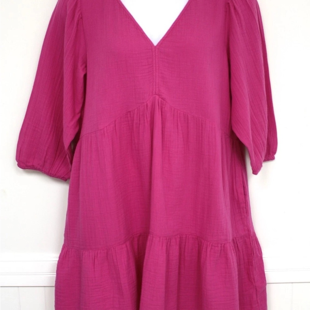 GAP Vibrant Pink Mini Dress Size X-Large women. Beach pool